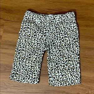 Girls cheetah print shorts size 10, childrens place